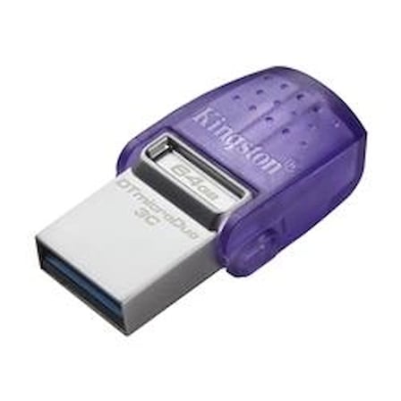 Kingston DTDUO3CG3-64GB DataTraveler microDuo 3C 200MB-s dual USB-A + USB-C Flash Bellek (KDO)