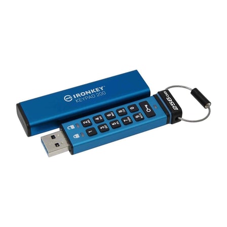 Kingston IKKP200-256GB 256GB IronKey Keypad 200, FIPS 140-3 Lvl 3 (Pending) Flash Bellek (KDO)