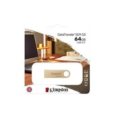 Kingston DTSE9G3-64GB 64GB 220MB-s Metal USB 3.2 Gen 1 DataTraveler SE9 G3 Flash Bellek (KDO)