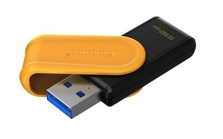 Kingston DTXS-512GB 512GB Portable USB 3.2 Gen1 DataTraveler ExodiaS (Black-Yellow) Flash Bellek (KDO)