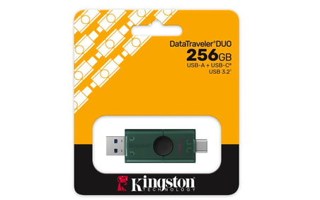 Kingston DTDEG2-256GB 256GB USB-A + USB-C 3.2 Gen 1 DataTraveler DuoG2 Flash Bellek (KDO)