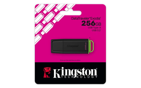 Kingston DTXG2-256GB 256GB Portable USB 3.2 Gen 1 DataTraveler Exodia Black-Green Flash Bellek (KDO)
