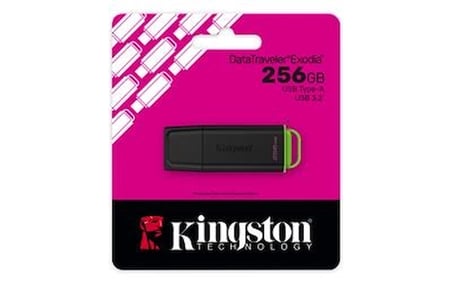 Kingston DTXG2-256GB 256GB Portable USB 3.2 Gen 1 DataTraveler Exodia Black-Green Flash Bellek (KDO)