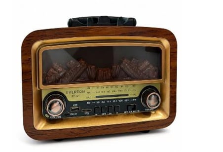 Everton Rt-741 Bluetooth -Fm-Am-Sw-Usb-Tf Card-Aux Nostaljik Radyo (Alev ışık Görselli ) (KDO)