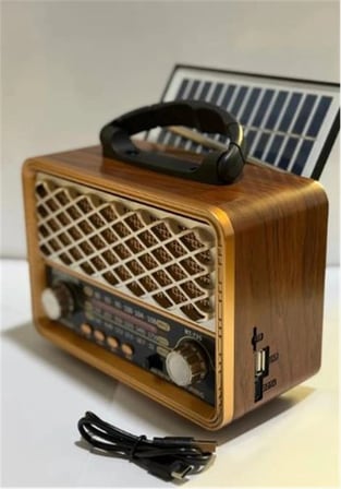 Everton Rt-735 Solar Enerjili Nostajık Radyo Bluetooth usb-fm-radyo (KDO)