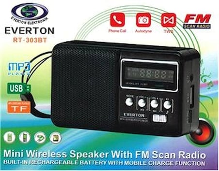 Everton Rt-303Bt Fm-Usb-Tf  Şarjlı Dijital Göstergeli Radyo (KDO)