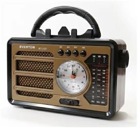 Everton RT-737 Bluetooth Usb-Micro Sd Solarlı Saatli Nostaljik Radyo (KDO)