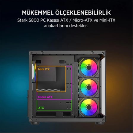 James Donkey Stark S800 4X ARGB 650W Gaming Kasa (KDO)