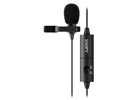 Snopy SN-100M Siyah Akıllı Telefon Ve Youtuber Yaka Mikrofonu (KDO)