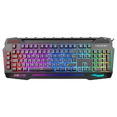 Rampage KB-R63 STAGE Siyah 4 Makro Fonksiyon Sese Duyarlı Işıklı RGB Q USB Oyuncu Klavyesi (KDO)