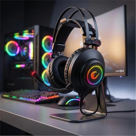 Rampage RM-K1 PULSAR Siyah Usb 7.1 Surround+Titreşim RGB Gaming Oyuncu Mikrofonlu Kulaklık (KDO)