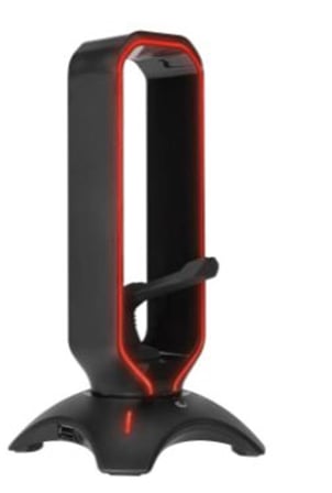 Rampage RM-H66 GUARD Siyah RGB Işıklı 2-Usb Port Kulaklık İçin Stand (KDO)