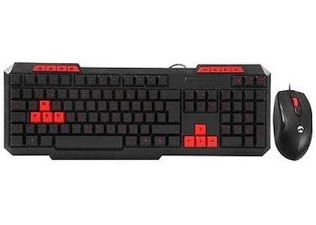 Everest KM-6825 Siyah Usb Kırmızı Tuşlu Türkçe Multimedia Klavye + Mouse Set (KDO)