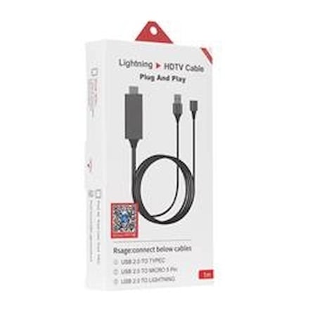 Hytech HY-XO54 Görüntü Aktarıcı Kırmızı-Siyah USB-F to HDMI 1m Mobil Telefon Uyumlu Kablo (KDO)