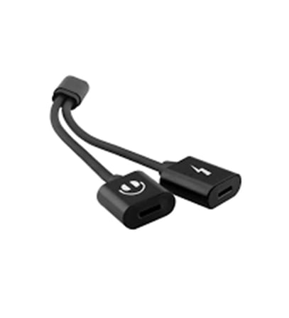 Hytech HY-XO38 Gümüş 2 in 1 Şarj+Kulaklık Lightning Metal Gövdeli Çevirici Kablo (KDO)