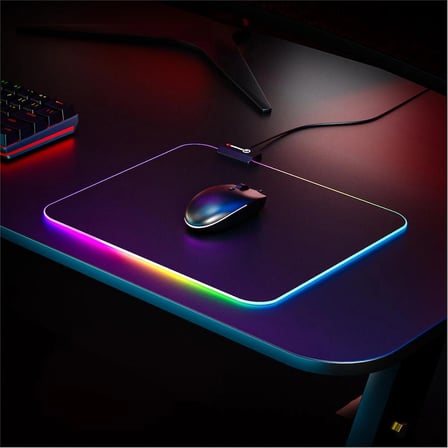 Rampage Pulsar MP-21 Siyah 252-328-3mm RGB Ledli Gaming Mouse Pad (KDO)