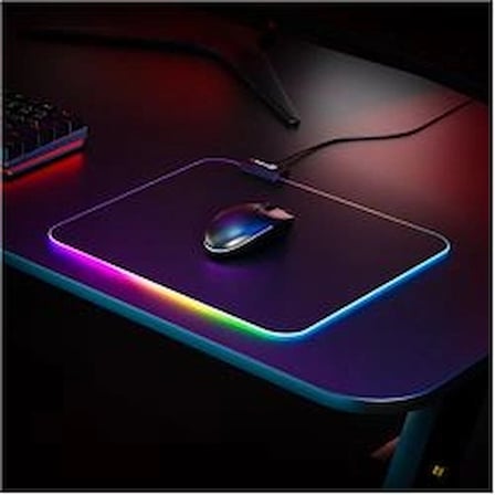 Rampage Pulsar MP-21 Siyah 252-328-3mm RGB Ledli Gaming Mouse Pad (KDO)