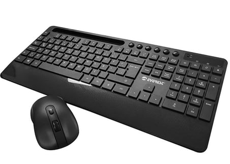 Everest KM-9676 Siyah Kablosuz 800-1200-1600 dpi Q Standart Klavye + Mouse Set (KDO)