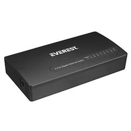 Everest EVERLINK ESW-808 8 Port 10-100-1000Mbps Gigabit Ethernet Masaüstü Ethernet Switch Hub (KDO)