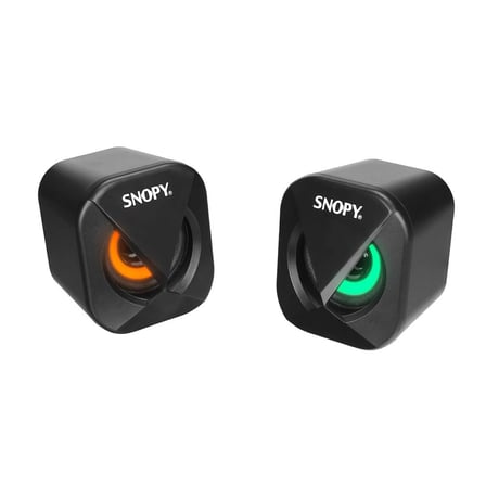 Snopy SN-83U 2.0 Mini Led Işıklı 2Wx2CH Siyah USB Gaming Speaker Hoparlör (KDO)
