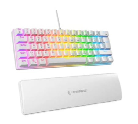Rampage ALLY K11 Beyaz Rainbow Q Gaming Oyuncu Klavye Bilek Destekli Blue Switch (KDO)
