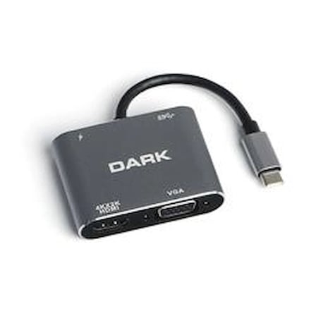 Hytech HY-USBC82 4K@30Hz Gri Metal 2xUSB3.0, 1xUSB (KDO)