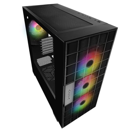 Rampage AZZA V2 Temperli Camlı Siyah 4-12CM ARGB Fan + Type-C ATX Mid-T Gaming Oyuncu Kasası (KDO)