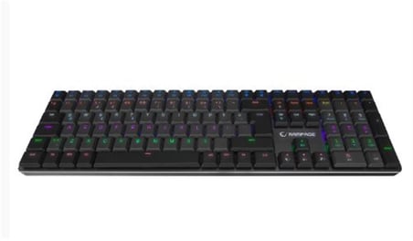 Rampage GRANITE PRO Siyah-Gri Low Profile BLUE SWITCH Q Rainbow Mekanik Gaming Oyuncu Klavye (KDO)