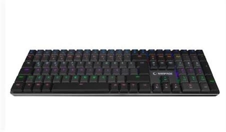 Rampage GRANITE PRO Siyah-Gri Low Profile BLUE SWITCH Q Rainbow Mekanik Gaming Oyuncu Klavye (KDO)