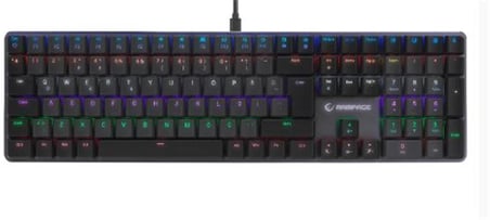 Rampage GRANITE PRO Siyah-Gri Low Profile BLUE SWITCH Q Rainbow Mekanik Gaming Oyuncu Klavye (KDO)