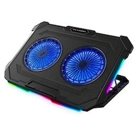 Rampage Sirius S46 15"-17" RGB Işıklı 2 Fanlı Yükseklik Ayarlı 125-125-15 2 USB Port Notebook Soğutu (KDO)