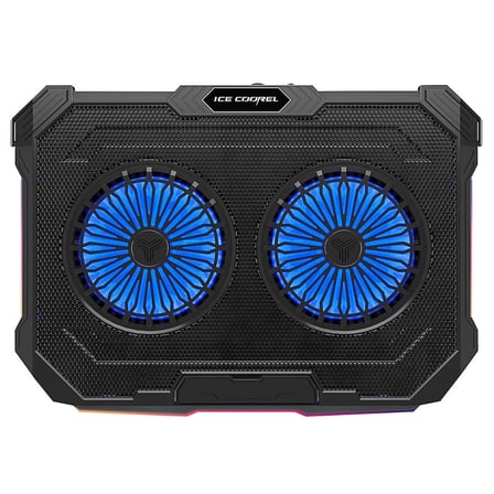 Rampage Sirius S46 15"-17" RGB Işıklı 2 Fanlı Yükseklik Ayarlı 125-125-15 2 USB Port Notebook Soğutu (KDO)