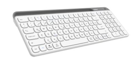 Everest KB-BT90 Beyaz-Gri Bluetooth+ 2.4Ghz  Q Mac-Win-Android-Ios Uyumlu Kablosuz klavye (KDO)