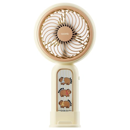 Asonic AFN20 Krem 250mAh Dahili Pil Elde Taşınabilir Masaüstü Usb Fan Şarjlı Type-c Şarj (KDO)