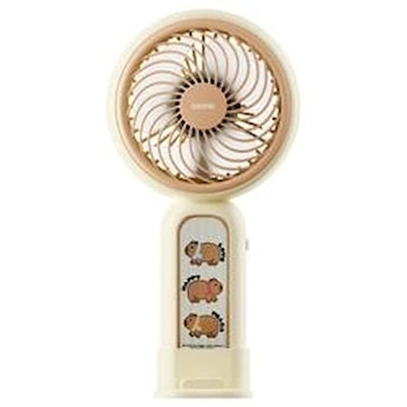 Asonic AFN20 Krem 250mAh Dahili Pil Elde Taşınabilir Masaüstü Usb Fan Şarjlı Type-c Şarj (KDO)