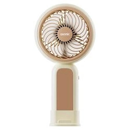 Asonic AFN21 Krem 250mAh Dahili Pil Elde Taşınabilir Masaüstü Usb Fan Şarjlı Type-c Şarj (KDO)