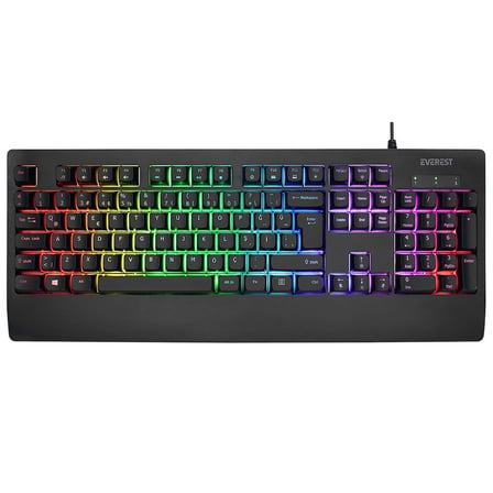 Everest KB-93 Siyah USB Rainbow Aydınlatmalı Q Membrane RGB (KDO)