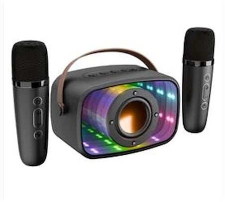 Mikado MD-57BT Endless 5W Siyah TF + USB + AUX + BT Destekli 2 Wireless Karaoke Mikrofon 1200mAh (KDO)