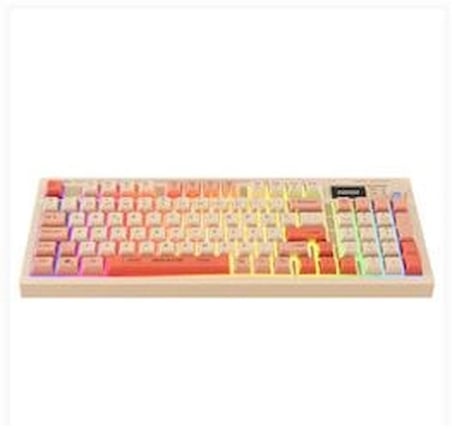 Everest KB-85 SILENT PRO Kablosuz Bej-Pembe-Turuncu SESSİZ RGB Wireless 2.4Ghz  Q Oyuncu Klavyesi (KDO)