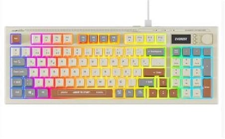Everest KB-79 SILENT PRO Gri-Gri Mavi-Kahve SESSİZ RGB Q Membrane Oyuncu Klavyesi (KDO)