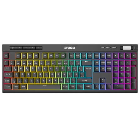Everest KB-68 Shin Siyah Rainbow Q Membrane Klavye RGB (KDO)