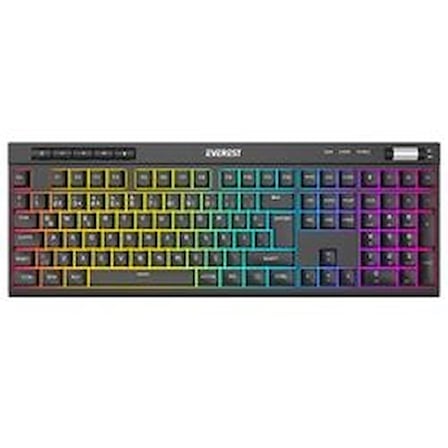 Everest KB-68 Shin Siyah Rainbow Q Membrane Klavye RGB (KDO)