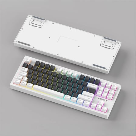 Everest KB-98 SILENT TKL Gri Mavi-Beyaz Rainbow Q Membrane Klavye (KDO)