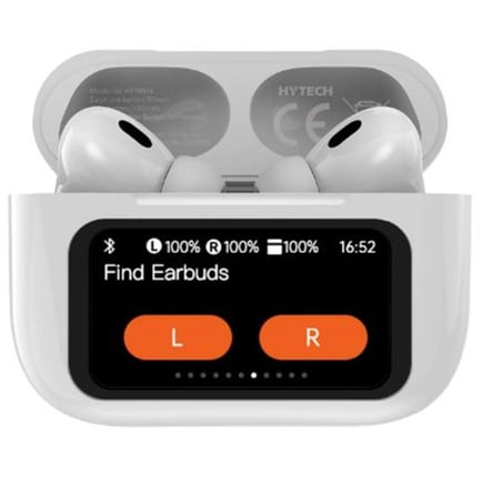 Hytech HY-TWS16 Beyaz Mobil Telefon Uyumlu Bluetooth 5.4V Ekranlı TWS Mikrofonlu Kulaklık (KDO)