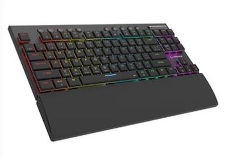 Rampage BERU Siyah 2.4G + BT Wireless RED SWITCH Mekanik Gaming Oyuncu Klavye Slim RGB (KDO)