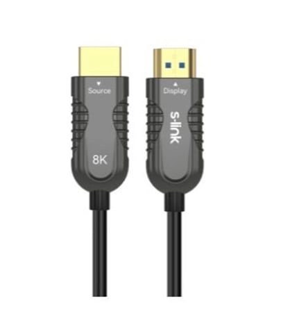 S-link SL-HM8K060 HDMI TO HDMI 60m v2.1 8K60 HZ 4K 120HZ Fiber Kablo (KDO)