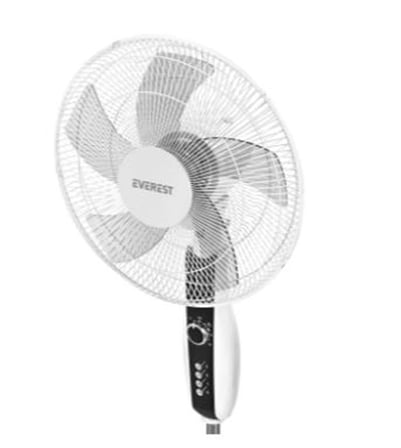 Everest FAN11 CoolAir Beyaz 16" Maks 50W 5 Kanat 3 Kademe 1200RPM Zaman Ayarlı Vantilatör- Pervanesi (KDO)