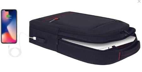 Mack MCC-007 17.3" Office USB Girişli Notebook Sırt Çantası Siyah (Dahili USB Şarj Portu) (KDO)