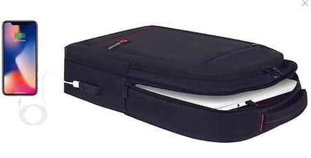 Mack MCC-007 17.3" Office USB Girişli Notebook Sırt Çantası Siyah (Dahili USB Şarj Portu) (KDO)