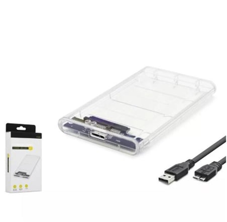 HADRON HDX1760 HDD KUTU USB3.0 PLASTİK SATA 2.5" TRANSPARENT (KDO)
